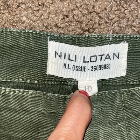Nili Lotan Military Cropped Pants Camo Green 10 - Picture 9 of 11